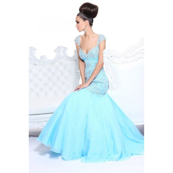 WOW Luxury Couture Glamorous Designer Wedding Evening Cocktail Runway Gown Dress - Picture 2 of 8